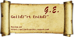 Gellért Enikő névjegykártya